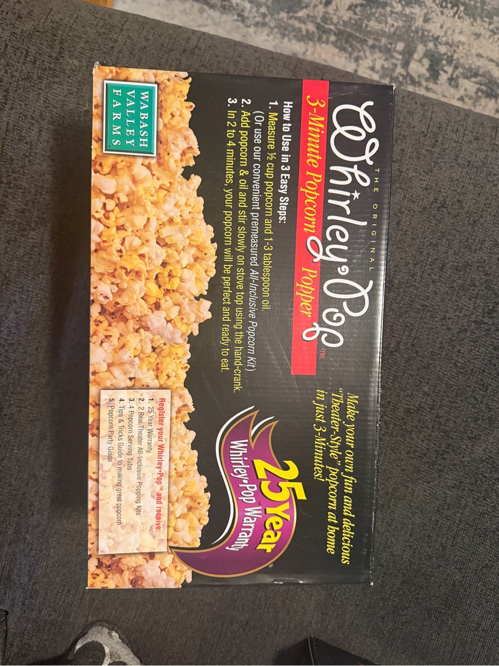3-Minute Popcorn Popper - Black